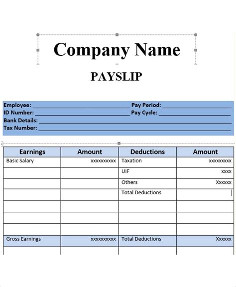Day of the Pay slip .